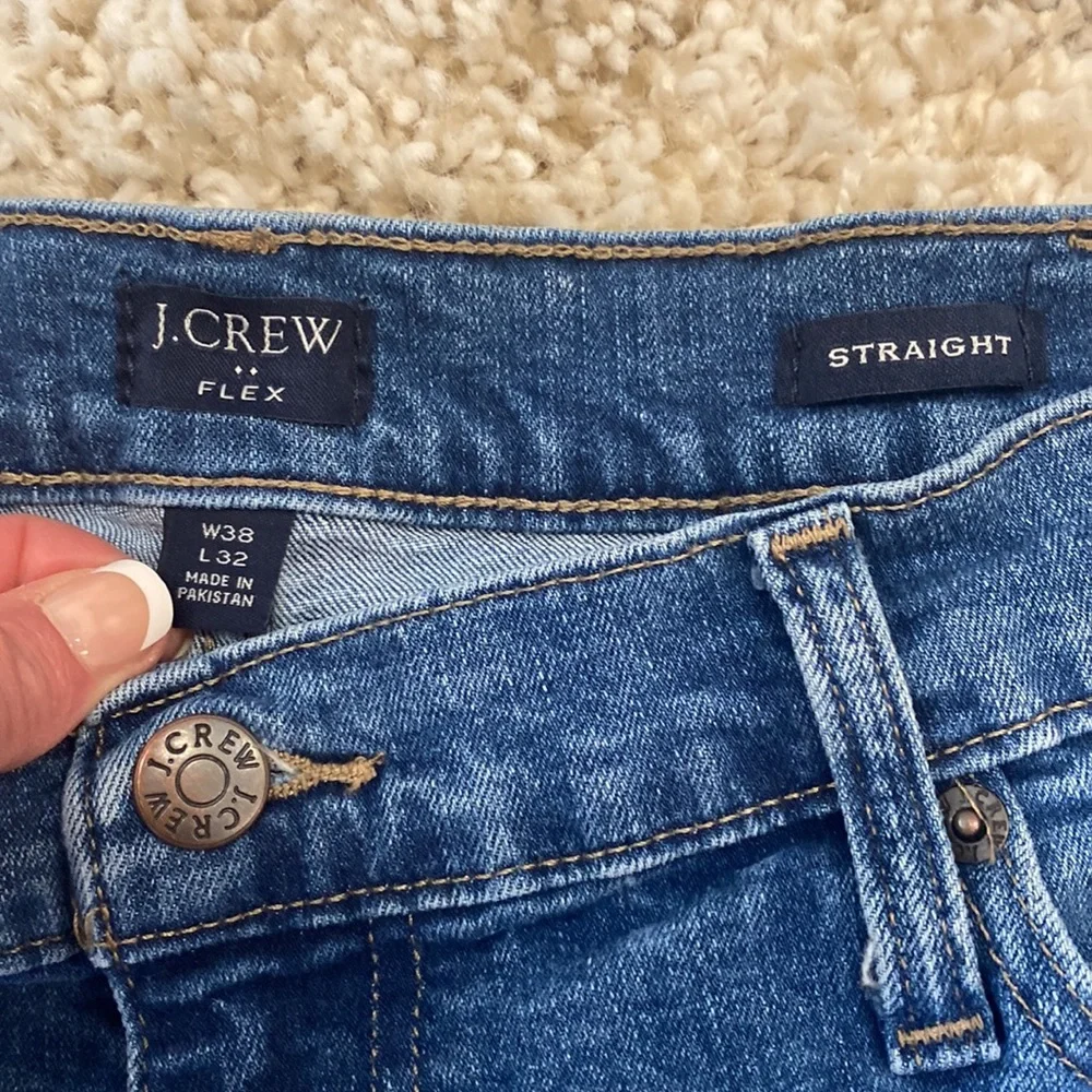 J. Crew Jeans Flex Straight 5-Pockets  Zip Fly Size 38 Waist 30” Length (Inseam)